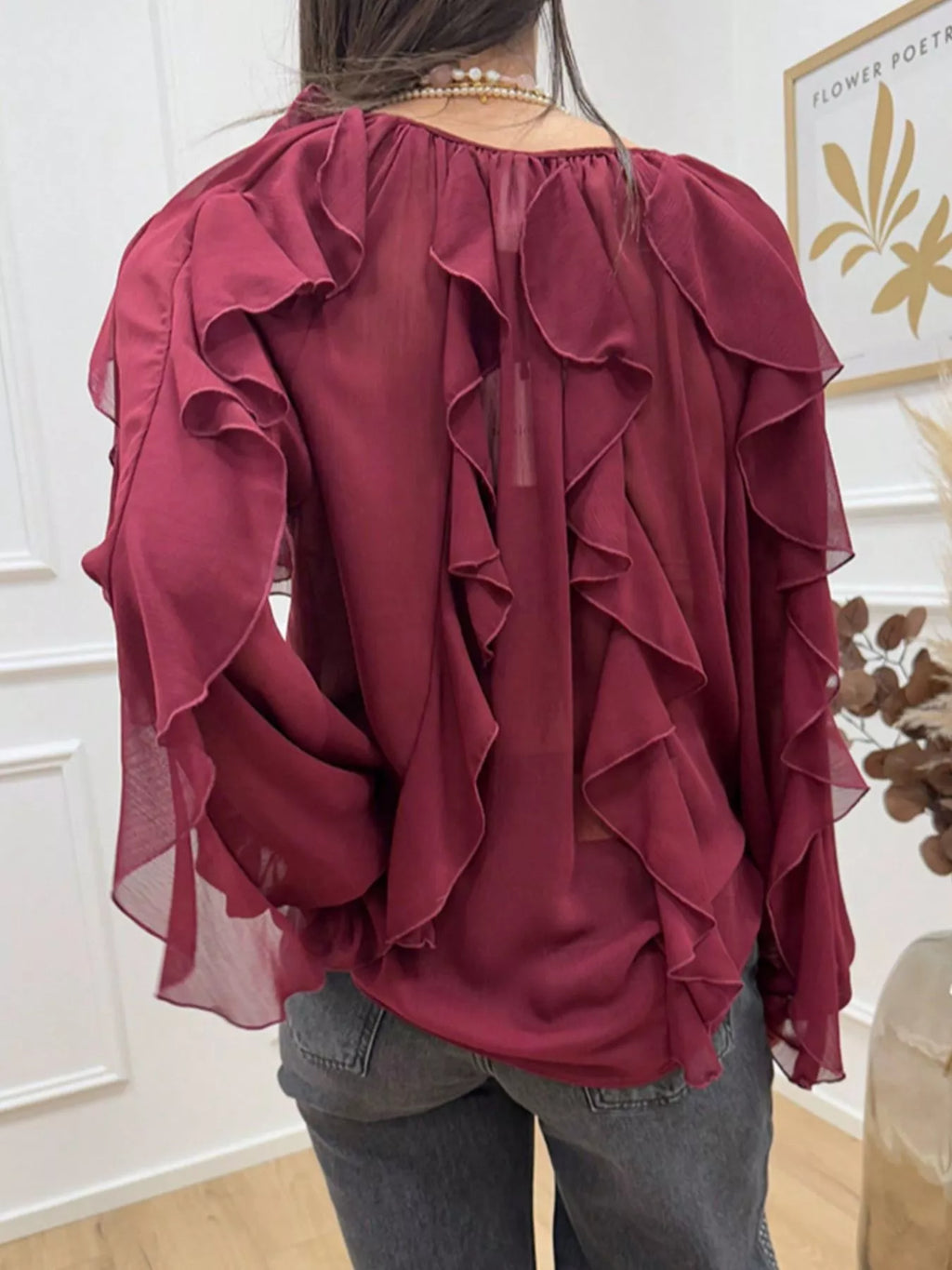 Womens Blouse Ruffled Layered Sheer Long Sleeve Top 1e90f9bd-b604-4747-8692-b8e9143479f6-Max-Origin Trendsi