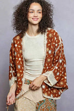 POL Crochet Cardigan Choco Multi Open Front Floral Pattern CHOCO MULTI One Size 1e9b8ed6-bfe6-496a-8d9f-efa6638ebc37-Max-Origin Trendsi