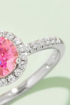 Murray Halo Ring 1 Carat Moissanite Stone 925 Sterling Silver Platinum-plated 1eac4b9a44a5475f8460406bc7f2112f-Max Trendsi