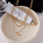 Womens Pendant Necklace 18K Gold-Plated and Zircon Three Layered Jewelry 1eadae92-4617-4dba-8d97-2f04d932c708-Max-Origin Trendsi