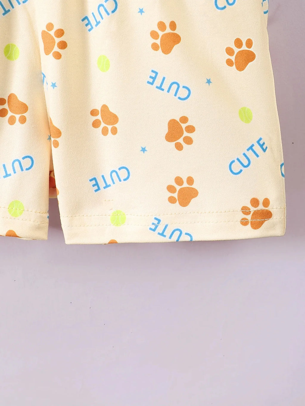 Baby Boy Set Pastel Yellow Dog Short Sleeve Hoodie and Shorts for Children 1ec86c25-caec-4da5-970c-375f5c67bb95-Max-Origin Trendsi