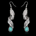 Alloy Leaf Pendant Earrings Artificial Turquoise 9K gold-plated Fashion Jewelry Silver One Size 1ecad8d8-cfe4-4964-ad4b-463da9581437-Max Trendsi