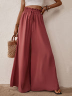 Perfee Wide Leg Pants Frill Tied Waist Women Rust Trousers with Pockets 1ed75cb7-b5bc-435c-8828-d6b8a66d290a-Max Trendsi