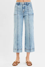 RISEN Jeans Women's Crop Wide Front Seam Detailed High Rise Ligth Wash LIGHT 1ee5e940c7084a038abc4ed1d5f92f9b-Max-Origin Trendsi