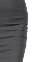 Zenana Premium Pencil Skirt Ash Gray Cotton Basic Knee Length 1f0197c8-7738-4fbe-8f7a-950b3b96e1bf-Max-Origin Trendsi