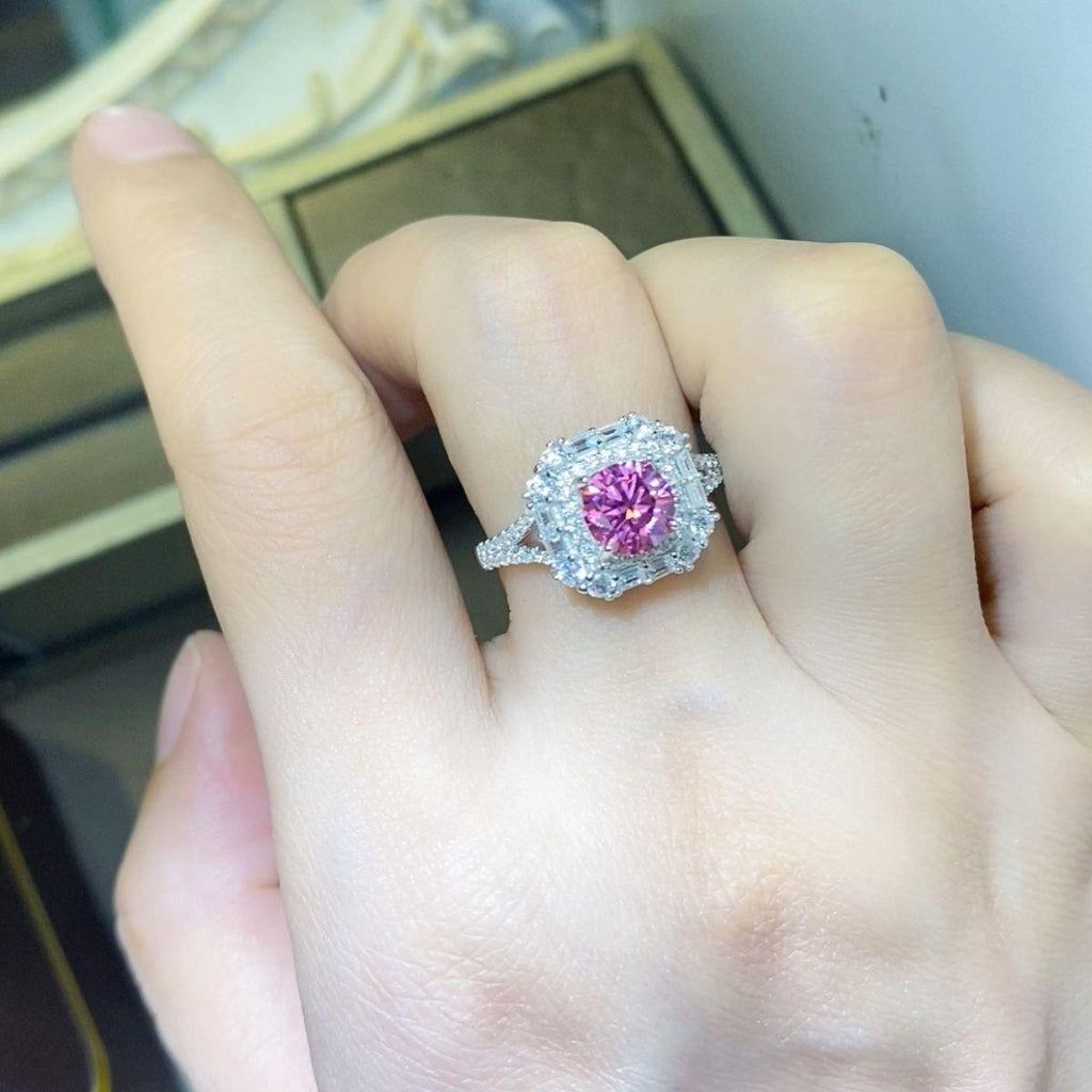 Silver Ring 1 Carat Moissanite Zircon 925 Sterling Jewelry Silver 1f0c1ce7-b02b-40ed-82a0-5c06b804df86-Max Trendsi