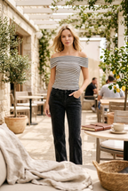 RISEN Tummy Control Mid Rise Straight Leg Corduroy Pants