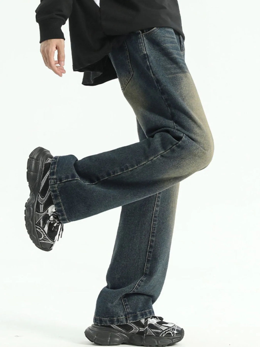 Men's Straight Leg Jeans Nostalgic Blue Washed Denim Pants 1f366ca5-9946-4bef-9ed9-de57e4f97f31-Max-Origin Trendsi