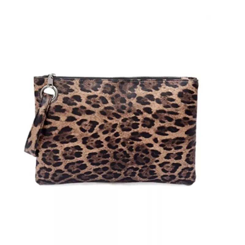 Leopard Print Clutch Bag Pu Leather Small Zipper Women's Purse Style A One Size 1f36c0ce-d16b-4548-975d-0853c46b319c-Max-Origin Trendsi