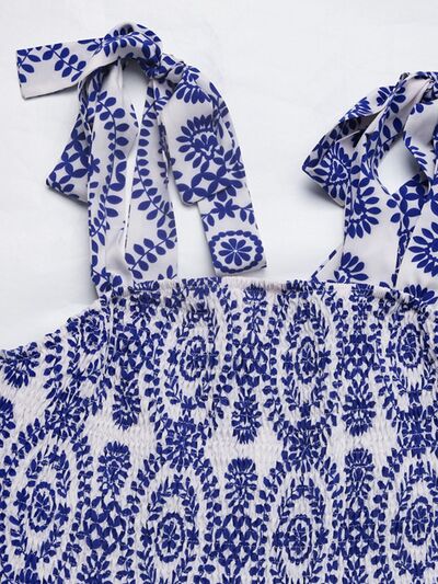 Perfee Maxi Cami Dress Blue Floral Smocked Square Neck Slit Bow Straps 1f645fda-e99d-4e6c-b764-487eeff27ba4-Min Trendsi