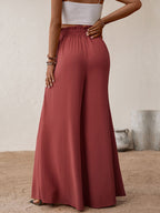 Perfee Wide Leg Pants Frill Tied Waist Women Rust Trousers with Pockets 1f83f4e5-23d9-4779-b727-3c4913b18286-Max Trendsi