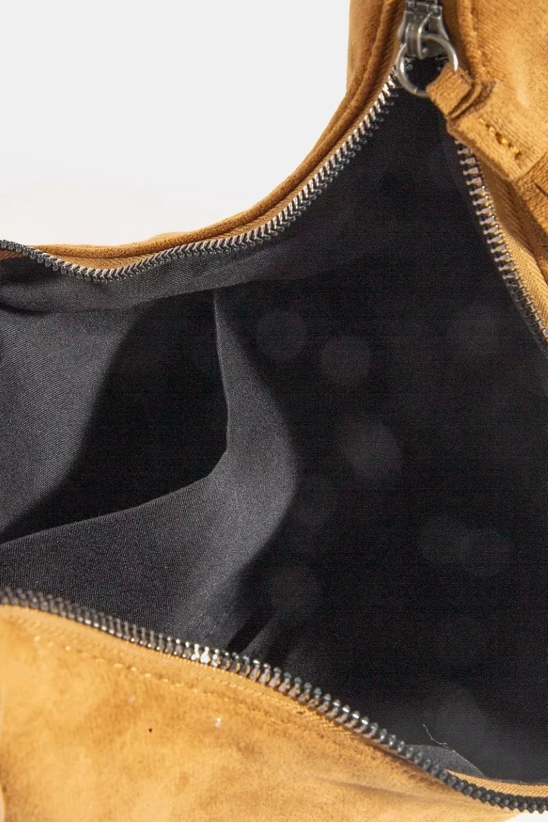 Fame Accessories Womens Hobo Bag Suede Half Moon Fringe Buckle Strap 1fb179d7288944b6a3c56138774e27b9-Max-Origin Trendsi