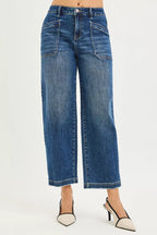 RISEN Womens Baggy Jeans Slouchy Cropped with Front Patch Pocket 1fdaddce391249f6b3f4090c978c69d2-Max-Origin Trendsi