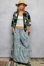 POL Crochet Shirt Black Multi Openwork Floral with Granny Square Pattern 20906fb3-8375-41c4-834e-98b4a7159660-Max-Origin Trendsi