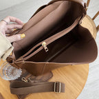 Women's Large Shoulder Bag Crocodile Embossed Pu Leather Flap Handbags