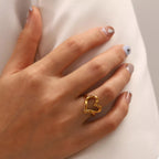 Heart Ring 18K Gold-Plated Gold Stainless Steel Women's Jewelry 20ea4b11-e962-4d0b-8b23-83f21b937b93-Max-Origin Trendsi
