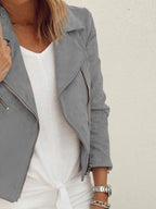Women's Jacket Faux Suede Zip Up Long Sleeve Outwear 21137ebd-ea97-4ffa-a0a3-cf95305a8f37-Max-Origin Trendsi