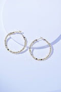 Hoop Earrings Alloy Round 3D Effect Jewelry Gold One Size 211d9699de604d629179842faafc79c7-Max Trendsi