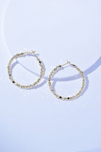 Hoop Earrings Alloy Round 3D Effect Jewelry Gold One Size 211d9699de604d629179842faafc79c7-Max Trendsi