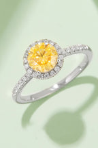 Murray Halo Ring 1 Carat Moissanite Stone 925 Sterling Silver Platinum-plated 2174892b41d6461f95b0e416911b9cea-Max Trendsi