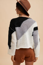 Women's Sweater Annie Wear Color Block Black Combo Long Sleeve Pullover 217e65f8-bc2e-4fb6-952c-6465b61b3291-Max Trendsi