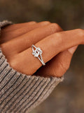 Silver Knotted Ring 925 Sterling Adjustable Women Ring with Box Silver 7 21fbc376-75ca-4cb6-ba13-eb251445af57-Max Trendsi