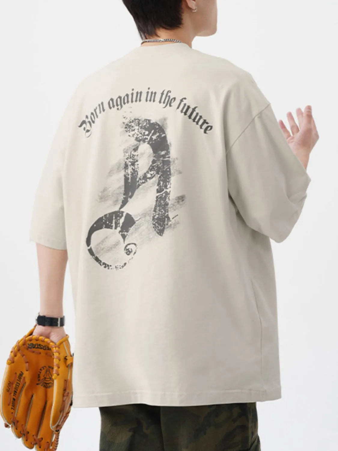 Men's Cotton T-Shirt Graphic Print Back Round Neck Half Sleeve M-3XL Beige 224d57b0-a7bf-424d-84a7-964b511a37b1-Max-Origin Trendsi