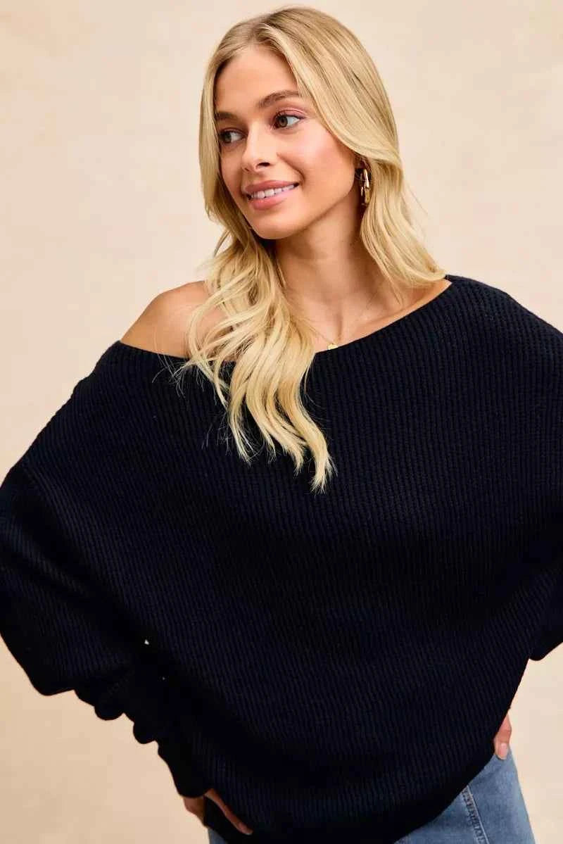 BiBi Waffle Knit Off Shoulder Top 2291fe7b1a5f49819116f49f6c7606f2-Max-Origin Trendsi
