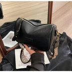 Boston Bag Style Street Trend Large Capacity Soft PU Leather Women's Small Purses