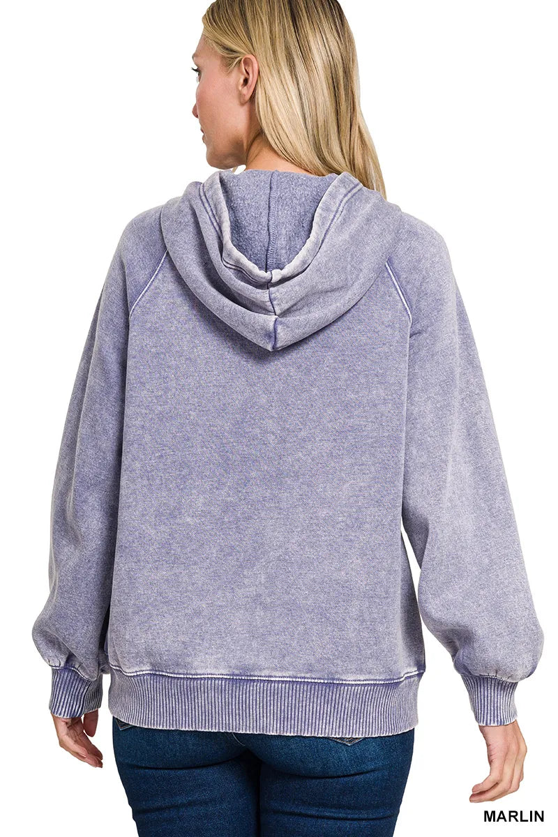 Zenana Fleece Hoodie Light Purple Acid Wash with Kangaroo Pocket 22b24677-98b4-407b-a4a1-bffa20560b9e-Max-Origin Trendsi