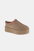 Weeboo Tan Slip-On Boots Faux Fur Platform Embroidered Trim Shoes Tan 22bf47cd-ac68-4a3b-8385-bd08741ca2b8-Max Trendsi
