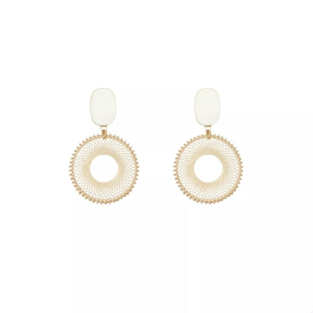 Women's Earring 18K Gold-Plated Circle Dangle 22e6013e-c399-4fe8-a57f-d283ff16dd53-Max-Origin Trendsi