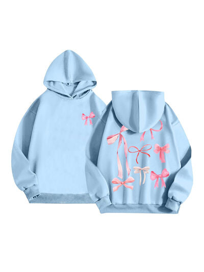 Women's Hoodie Bow Print Long Sleeve Cotton Blend Hooded Top Oversized 22f782bd-92e3-49eb-96b7-d2ba94e9237b-Min Trendsi
