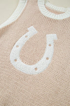 Knit Top Sleeveless Round Neck Horseshoe Contrast Sweater Vest 2315e645-f3d6-49d5-b266-6c66d30d21c0-Max-Origin Trendsi