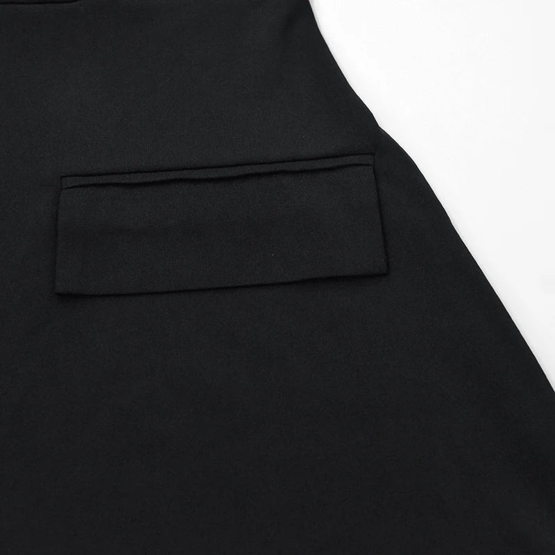 Fashion A-Line Mini Dress Mock Neck Short Sleeve Slim Waist Streetwear