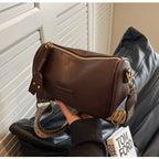Boston Bag Style Street Trend Large Capacity Soft PU Leather Women's Small Purses