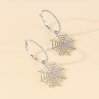 Hoop Earrings Spider Web Dangle Rhinestone Jewelry 23a229b5-23c7-4cb0-a922-d7230977ca97-Max-Origin Trendsi