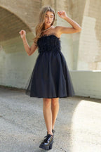 Ruffle Mini Dress US J.NNA Mesh Tube Top Swing Dress Black 23a41ccf-e416-41a7-b7a1-3a30eaac4d62-Max Trendsi