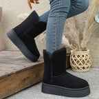 Women's Boots Warm Fluff Lined Round Toe Platform Flats 23c282af18e24c3abdcb2166d43ae2b7-Max-Origin Trendsi
