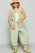 POL Cardigan Sage Multicolor Floral Ruffled Open Front Sleeveless Top 24173890-9ab6-4e6e-b205-0a3300ab9320-Min Trendsi