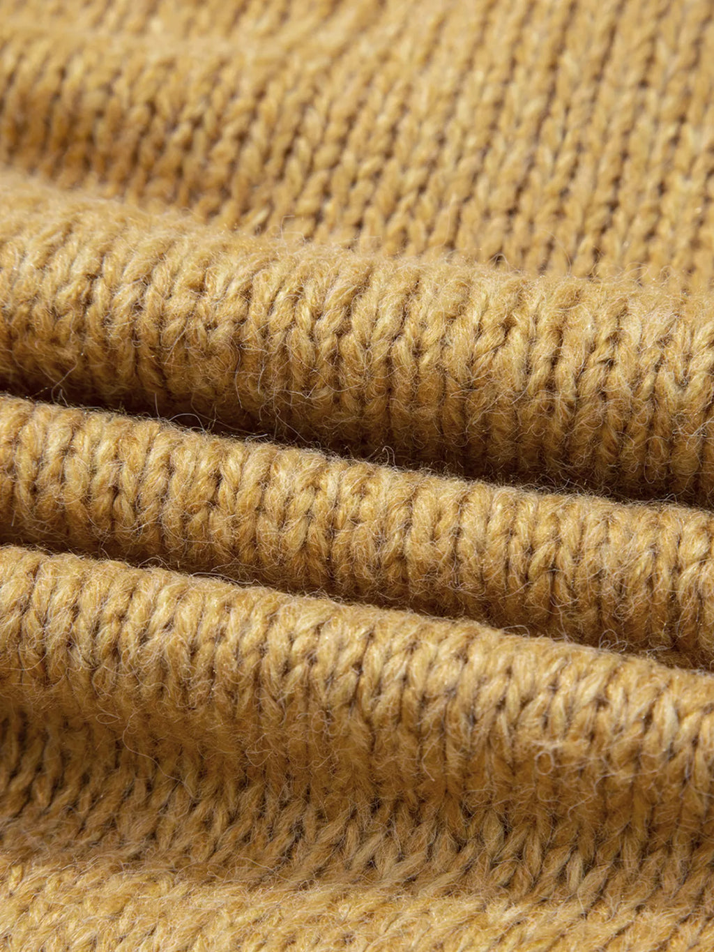 Women's Cardigan Camel Lantern Sleeve Scallop V Neck Buttoned Soft Acrylic Knit 24b29ef246da4774a8e704af523cccef-Max-Origin Trendsi