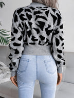 Leopard Women Sweater Cropped Round Neck Long Sleeve Soft Knit Pullover 24cdacb0-082e-42af-80c4-b7495aa03a5f-Max Trendsi
