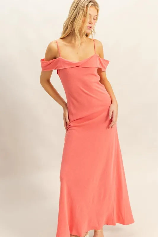 HYFVE Maxi Dress Pink Flattering Fit Cami Asymmetrical Ruffled 24d0b2fb1d1a42efa793153427acf1bc-Max-Origin Trendsi