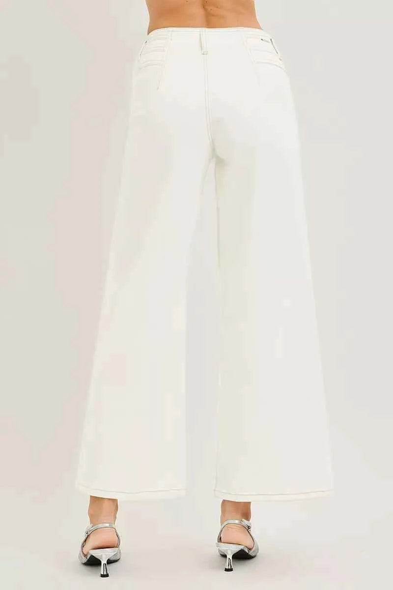 RISEN Ankle Wide Pants Cream High Rise Women Trousers 24d33dfc6c714b59b1df9bbbc0db7477-Max-Origin Trendsi