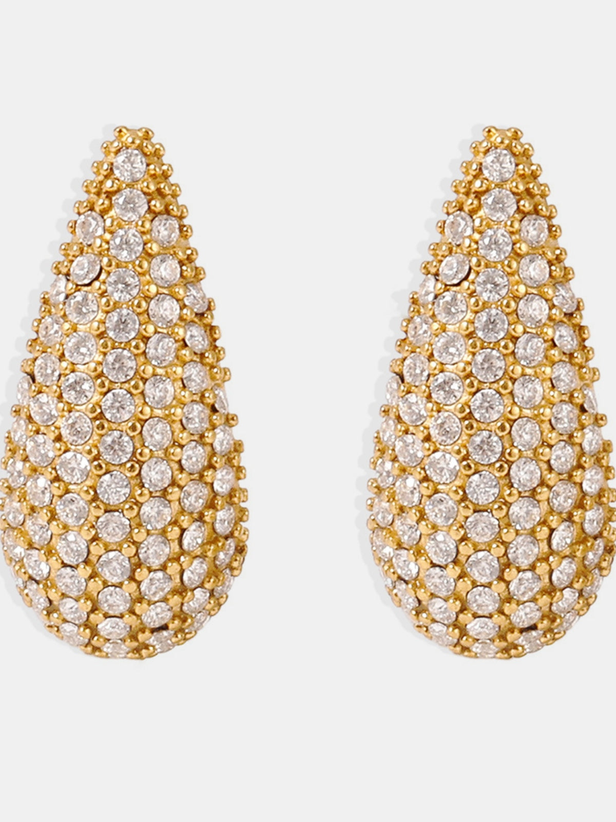 Teardrop Earrings Stainless Steel Inlaid Zircon 18K gold-plated Women Jewelry 255c692d-65e3-45c1-8612-5d679c39b89a-Max Trendsi