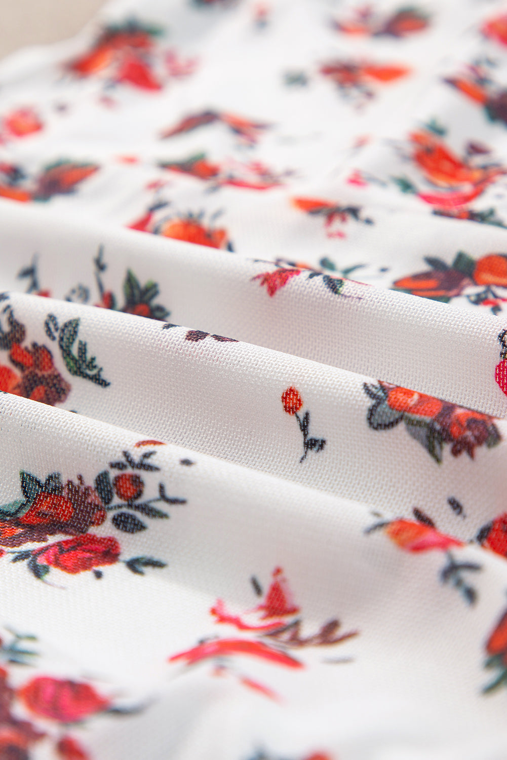 Floral Bodysuit Frilled Trim Spaghetti Straps Slimming Ruffle White Tops 257b9ee5-7a2a-4640-b7eb-15a32bd5d930-Max Trendsi