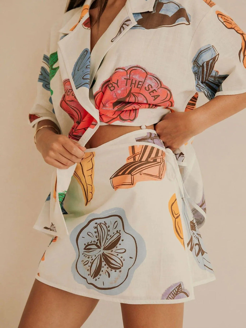 Women's Outfit Set Shirt Multicolor Floral Button Up Short Sleeve and Tied Shorts 25a51b80-7dc8-43ad-9e20-972911f2a028-Max-Origin Trendsi