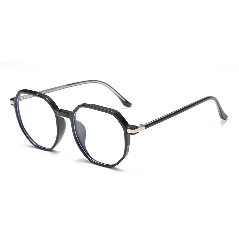 Lightweight Octagonal Frame Glasses with Acetate Frame and Polycarbonate Lenses