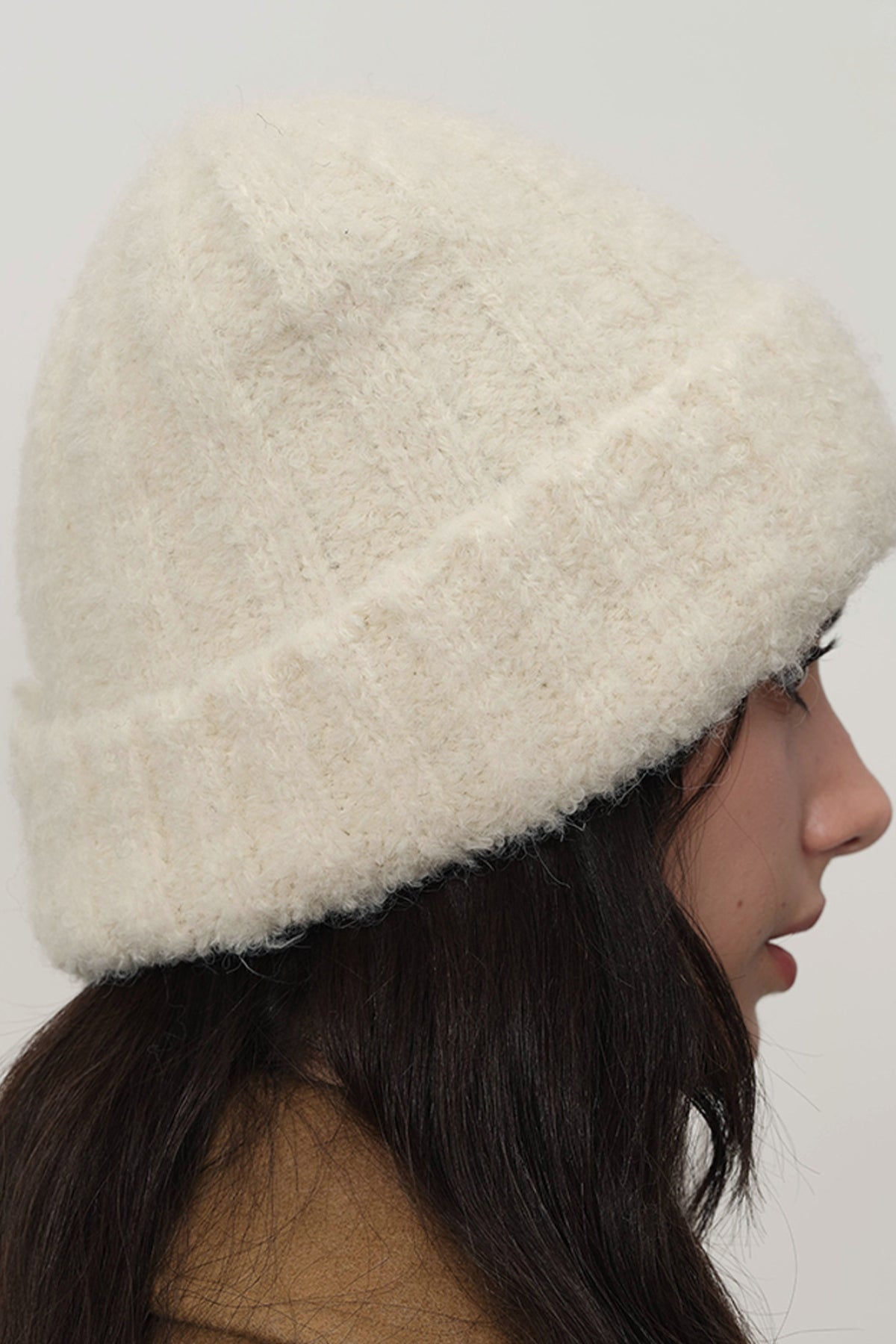 Women Knit Hat Solid Color Thermal Faux Fur Beanies Hat Fashion Accessories