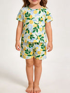Children's Lemon Print T-Shirt and Shorts Set